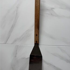Vintage Stainless Steel BBQ Spatula Wood Handle Large